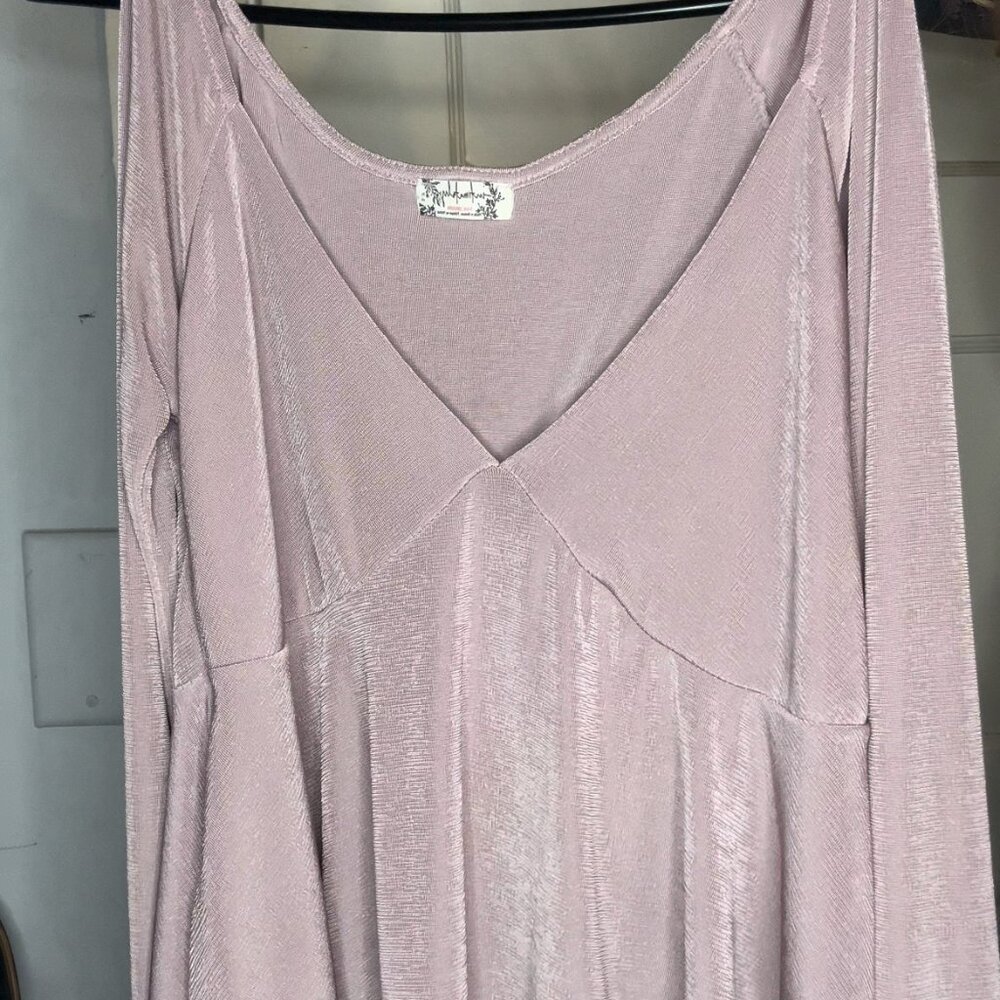 Free People Lavender Bell Sleeve Top